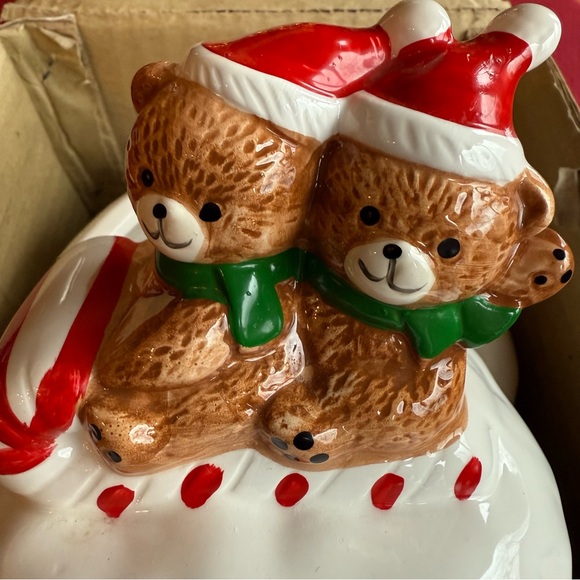 Christmas Around the World Snowball Candy Jar with Bears - Picture 2 of 5